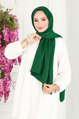 moda selvim Scarf 501MDL873 Dark Green - Thumbnail