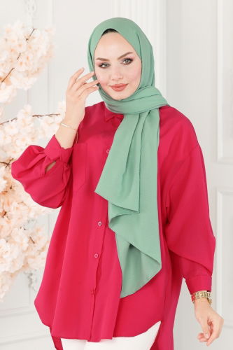 moda selvim Scarf 501MDL873 Water Green - Thumbnail