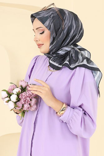 moda selvim Scarf 502ERB1087 Black - Thumbnail