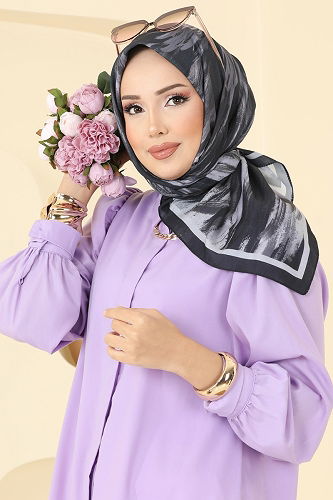 moda selvim Scarf 502ERB1087 Black - Thumbnail