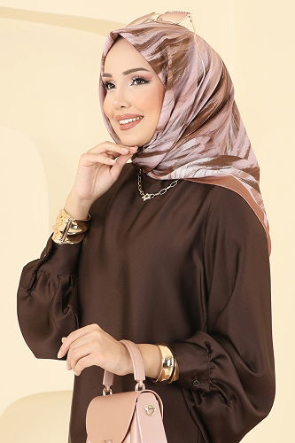 moda selvim Scarf 502ERB1087 Tan - Thumbnail