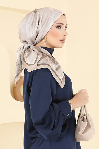 moda selvim شال بيج 502ERB1087 - Thumbnail