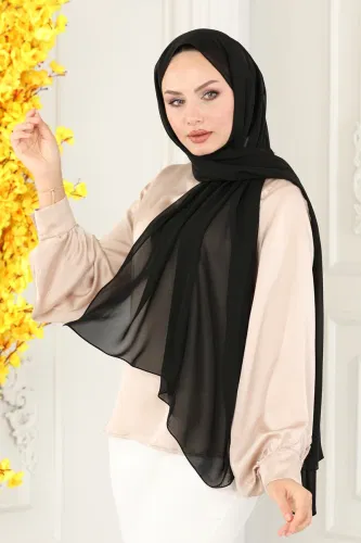 moda selvim Scarf 502MDL873 Black - Thumbnail