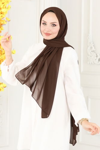 moda selvim Scarf 502MDL873 Brown - Thumbnail