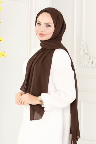 moda selvim Scarf 502MDL873 Brown - Thumbnail