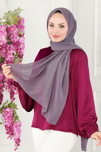 moda selvim شال رمادي غامق 502MDL873 - Thumbnail