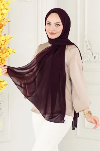 moda selvim شال أرجواني 502MDL873 - Thumbnail