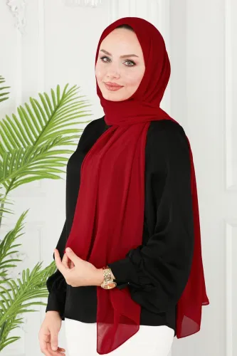 moda selvim Scarf 502MDL873 Red - Thumbnail