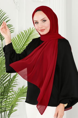 moda selvim Scarf 502MDL873 Red - Thumbnail