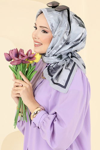 moda selvim Scarf 503ERB1087 Gray - Thumbnail