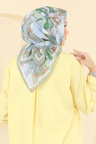 moda selvim Scarf 503ERB1087 Green - Thumbnail