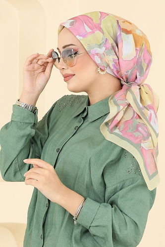 moda selvim شال أصفر 503ERB1087 - Thumbnail