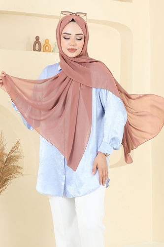 moda selvim Scarf 503MDLK1153 Salmon - Thumbnail