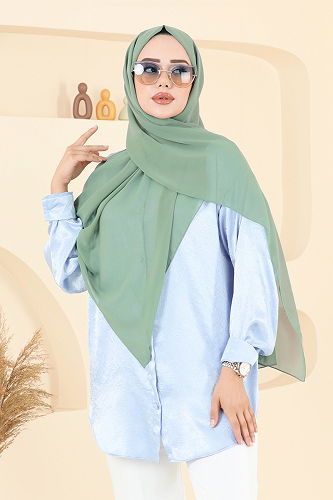 moda selvim شال اخضر فاتح 503MDLK1153 - Thumbnail