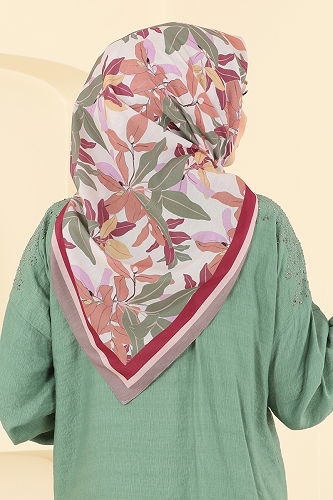 moda selvim Scarf 504ERB1087 Brown & Stone - Thumbnail