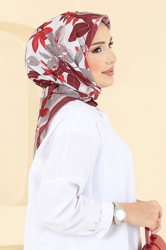 moda selvim شال خمري 504ERB1087 - Thumbnail