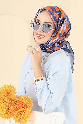 moda selvim شال برتقالي 504ERB1087 - Thumbnail