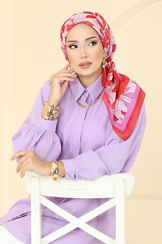 moda selvim Scarf 504ERB1087 Pomegranate Blossom - Thumbnail