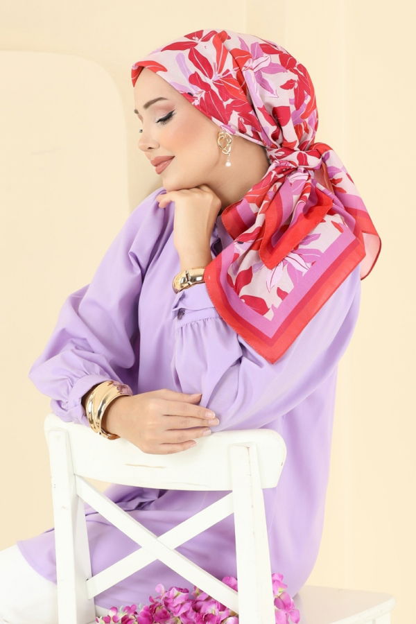 Modaselvim ايشاربات شال أحمر رماني 504ERB1087