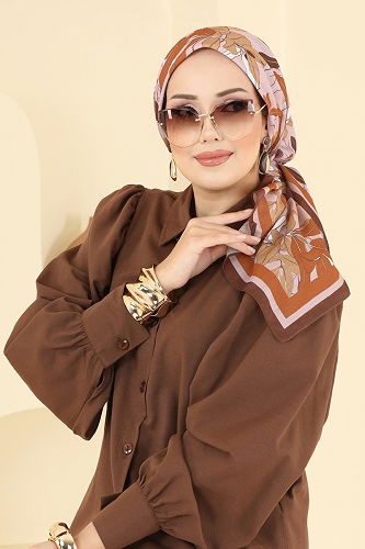 moda selvim شال قرميدي 504ERB1087 - Thumbnail