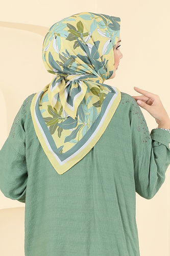 moda selvim Scarf 504ERB1087 Yellow - Thumbnail