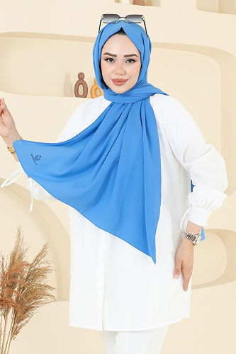 moda selvim شال أزرق 504MDLK1153 - Thumbnail
