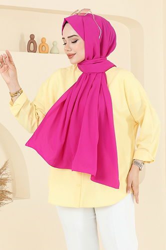 moda selvim Scarf 504MDLK1153 Fuchsia - Thumbnail