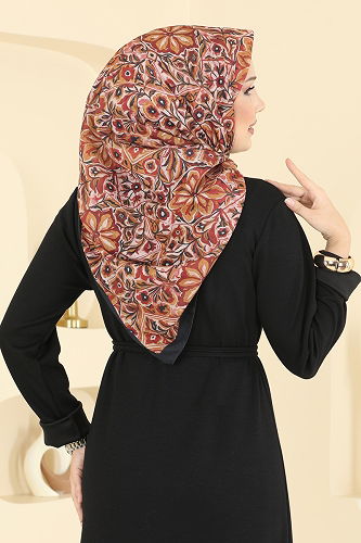 moda selvim إشارب أسود 505ERB1087 - Thumbnail