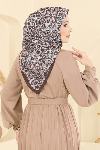 moda selvim Scarf 505ERB1087 Brown - Thumbnail