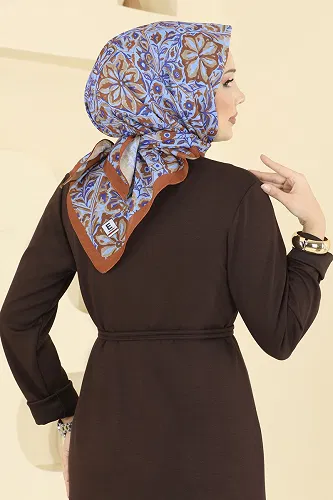 moda selvim إشارب عسلي 505ERB1087 - Thumbnail