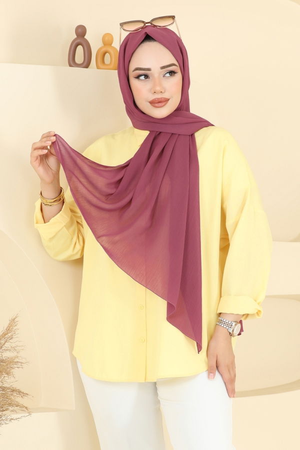 Modaselvim خصم صافٍ20%+20% في سلة التسوق شال وردي غامق 505MDLK1153