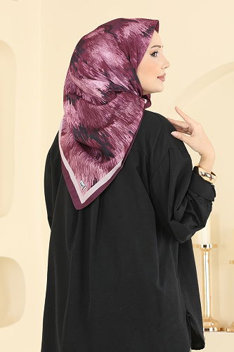 moda selvim Scarf 506ERB1087 Dark Damson - Thumbnail