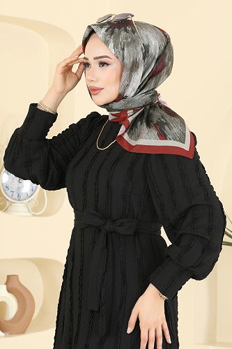 moda selvim إشارب قرميدي غامق 506ERB1087 - Thumbnail