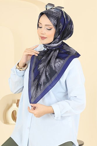 moda selvim إشارب نيلي 506ERB1087 - Thumbnail
