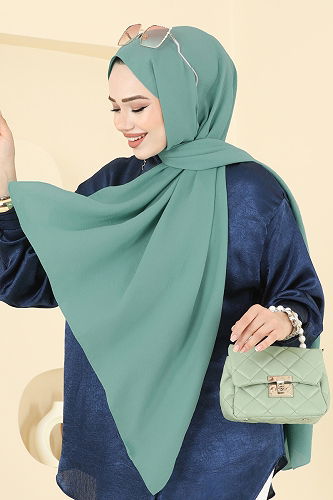 moda selvim Scarf 506MDL873 Dark Aqua Green - Thumbnail