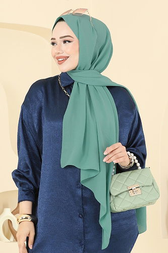moda selvim Scarf 506MDL873 Dark Aqua Green - Thumbnail