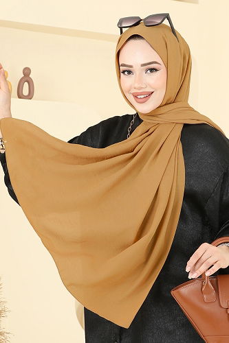 moda selvim شال خردلي 506MDL873 - Thumbnail