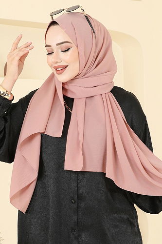 moda selvim شال بيج وردي 506MDL873 - Thumbnail