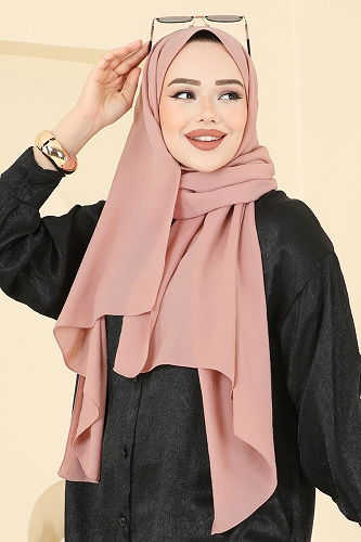 moda selvim شال بيج وردي 506MDL873 - Thumbnail