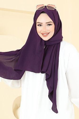 moda selvim شال أرجواني 506MDL873 - Thumbnail