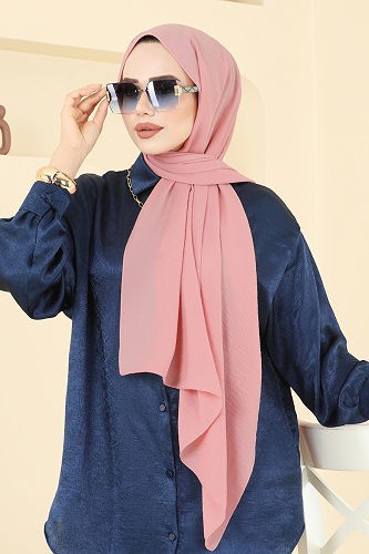 moda selvim Scarf 506MDL873 Salmon - Thumbnail