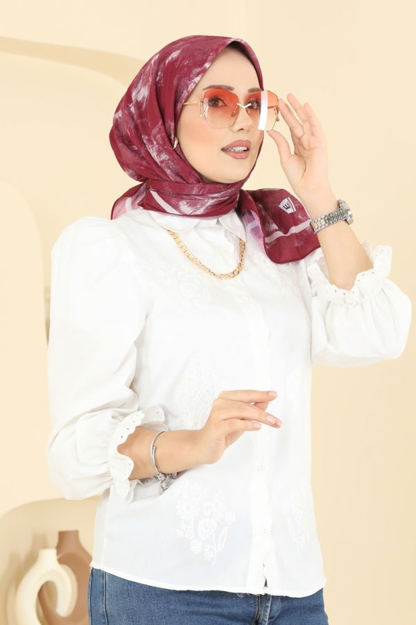 Modaselvim Scarves Scarf 507ERB1087 Burgundy