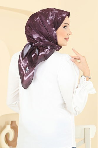 moda selvim Scarf 507ERB1087 Dark Damson - Thumbnail