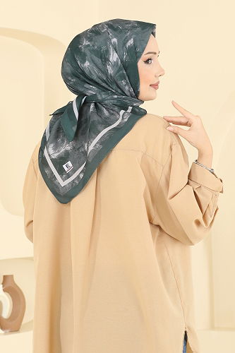 moda selvim Scarf 507ERB1087 Dark Green - Thumbnail