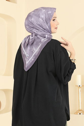 moda selvim Scarf 507ERB1087 Dark Lilac - Thumbnail