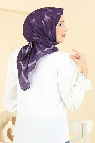 moda selvim إشارب أرجواني 507ERB1087 - Thumbnail