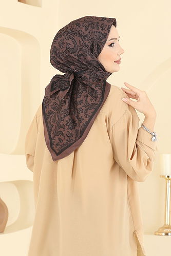 moda selvim Scarf 508ERB1087 Brown - Thumbnail