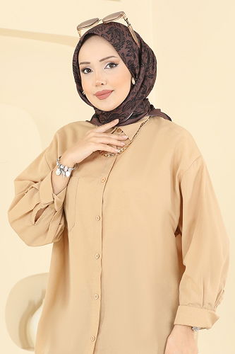 moda selvim Scarf 508ERB1087 Brown - Thumbnail