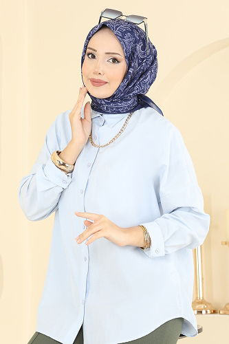 moda selvim Scarf 508ERB1087 Dark Navy Blue - Thumbnail