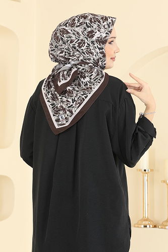 moda selvim إشارب بني 509ERB1087 - Thumbnail